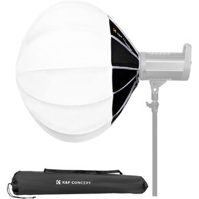 K&F Concept 33.5"/85cm Softbox Lantern Soft Light Modifier, Quick Release Light Diffuser Softbox, Compatible with Bowens Mount, with Carrying Bag, for Photography Studio Speedlite Flash and Monolight