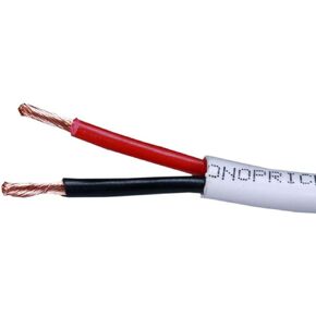 Monoprice 16 Gauge AWG CL2 Rated 2 Conductor Speaker Wire / Cable - 1000 Feet - White | Fire Safety In Wall Rated, Jacketed In PVC Material 99.9 Percent Oxygen-Free Pure Bare Copper - Access Series