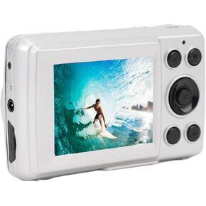 16MP Digital Camera, Compact and Stylish Design, Photos and Videos, Retro, Great Gift, 2.4 Inch LCD Display, Support up to 128GB, for Kids Teens, White