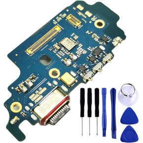 Galaxy S21 Ultra 5G USB Charging Port Flex Cable Replacement SM-G998U Type C Charger Dock Board Flex Cable Connector for Samsung S21 Ultra G998U Port Flex Cable Repair Part with Tools (SM-G998U)