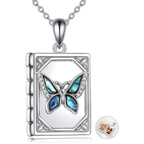 NIFUNAO Locket Pendant Necklace Sterling Silver Memory Photo That Holder Pictures Jewelry Gift Christmas Graduation Day in Kuwait