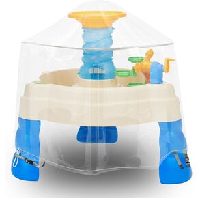 IndigoTempest9 Kids Water Table Cover, Spiralin' Seas Waterpark Play Table Cover Sand Water Table Cover Outdoor Toys Cover 34" D x 18" H- (Cover only) Transparent PVC