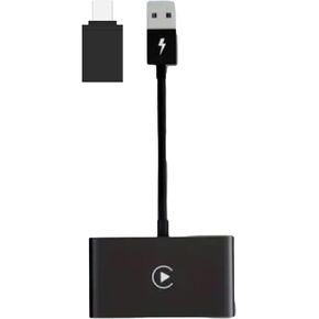 محول CarPlay اللاسلكي لأجهزة Apple - اتصال سريع ومستقر لتحويل المصنع السلكي إلى سيارات CarPlay Dongle اللاسلكية لأجهزة iPhone - بدون زمن انتقال من iOS 10+ إلى شاشة السيارة (أسود)