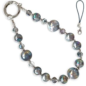 Beaded Phone Charms Phone Lanyard Keychain Detachable Phone Lanyard Hands-Free Wristlet Bracelet Phone Case