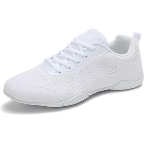 Girls Black Cheerleading Shoes Youth White Cheer Shoes Girls Cheerleading Dance Shoes Training Competition Athletic Comfortable Shoes