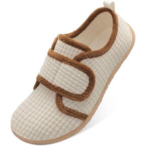 L-RUN Barefoot Womens Men Slippers Soft House Slippers for Women Indoor and Outdoor Slippers Adjustable Mens Home Shoes Lightweight Bedroom Slippers