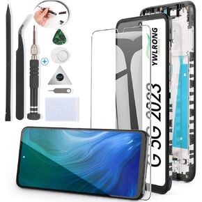 YWLRONG for Motorola Moto G 5G 2023 Screen Replacement for Moto G 5G 2023 XT2313-4 XT2313-6 XT2313-3 XT2313 LCD Display Touch Screen Digitizer Assembly Replacement with Tools（with Frame）