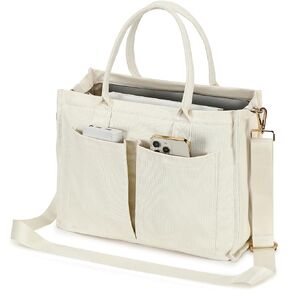 ONEGenug Canvas Tote Bag，Large Shoulder Hobo Bags Crossbody Bag Travel Tote Handbag Everything Bag with Wide Strap