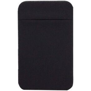 Black Phone Card Holder for Back of Phone, Stick on Wallet Pocket Credit Card ID Case Pouch Sleeve for Cell Phone，Cases, Holsters and Clips，Cell Phone Sleeves