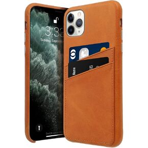 Premium Leather Portfolio Phone Case for iPhone 11 Pro Max with Credit Card Holders and Metal Button Protective Bumper Case Compatible with iPhone 11 Pro Max 6.5 in