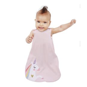 بطانية NoJo Magical Unicorn باللون الوردي والأبيض من الصوف الناعم يمكن ارتداؤها، مقاس متوسط ​​6-12 شهرًا، وردي، أبيض