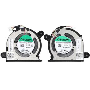 استبدال مروحة تبريد الكمبيوتر المحمول الجديدة ووحدة معالجة الرسومات لـ DELL XPS 13 9300 9310 P117G 0WX28K WX28K EG50040S1-CI40-S9A DC28000ONSL 0FRK0V FRK0V EG50040S1-CI30-S9A DC28000OOSL DC5V 0.27A