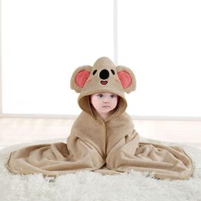 Generic Grey Elephant Hooded Towels: Perfect for Kids, Toddlers, Infants, Boys, and Girls. Charming Cartoon Design, Ultra-Absorbent, Soft washcloth Material. 32x32 inches, Ideal for Any Occasion.