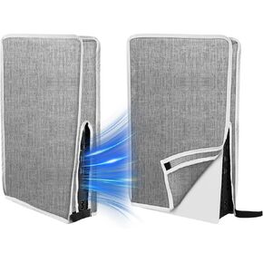 WAOYER Dust Cover for PS5 Slim Disc/Digital Version, Dust Proof Protective Case Anti Scratch Sleeve for Playstation 5 Slim Accessories-Black in Kuwait