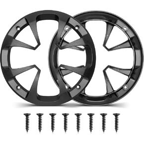 NuIth 6.5 Inch Car Audio Speaker Hollow Subwoofer Grill, 6 1/2 Inch Universal Speaker Cover Sub Woofer Grill Cover Protector Plastic W/Screws for Sub Audio DIY in Saudi Arabia