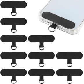 FGY 10PCS Phone Tether Tab for iPhone, Cell Phone Lanyard Tab, Universal Tether Tab for Phone Lanyard Strap, Phone Lanyard Patch Pads, Phone Strap Replacement Part for All Full Phone Case