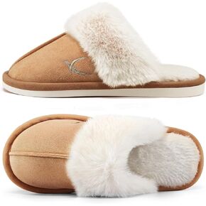 Aomigoct Slippers for Women Indoor House: Soft Memory Foam Womens Slippers Bedroom Cozy Warm Comfy Fuzzy Slipper Outdoor Anti Slip