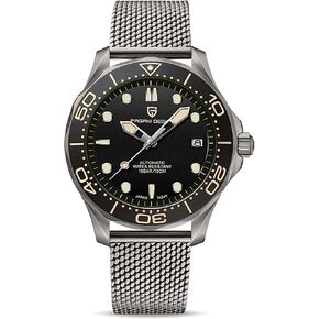 RollsTimi Pagani Design Men's Automatic Watch, Men's Automatic Diver's Watch, Stainless Steel, Rotating Ceramic Bezel Japan Imported Movement, Sapphire Mirror Waterproof Mechanical Watch.