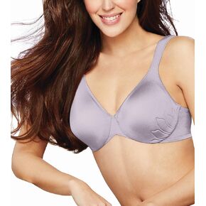 Bali Women's Live It Up Underwire, Seamless Shapewear Cushioned Straps, Full-Coverage T-Shirt Bra for Everyday Wear, Purple Aura, 36DD