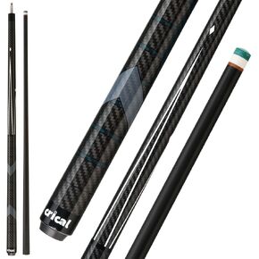 CRICAL Carbon Fiber Pool Cue Stick Black Technology Low Deflection 12.2mm Tip 3 * 8/8 Joint Pin Professional 1/2 Billiard
