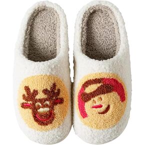 Halloween Pumpkin Slippers Womens Mens Fluffy Plush Slippers Cute Cartoon Soft House Indoor Shoes