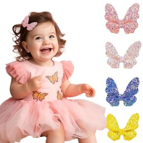 4 Pcs Halloween Hair Clips Bow Hair Accessories Cute Bat Spider Glitter Hair Barrettes Holiday Headdress Hairpin for Girls Women Kids Party Cosplay Gift