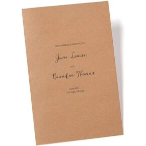 Gartner Studios Pearl White Bifold Wedding Program, Print at Home, 8.5" x 11" Unfolded, 50 Count, Pearl White Border (61407)