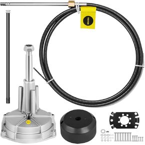 VEVOR Boat Steering System, Outboard Steering Kit, Boat Steering Control Cable, Standard Tapered Shaft, Alloy Marine-Grade Material, for Yachts