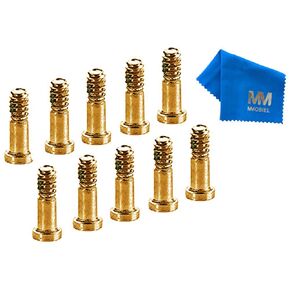 MMOBIEL 10x Bottom Screws Compatible with iPhone 12 Pro Max / 12 Pro / 12/11 Pro Max / 11 Pro / 11 / XS Max/XS/XR/X - Gold