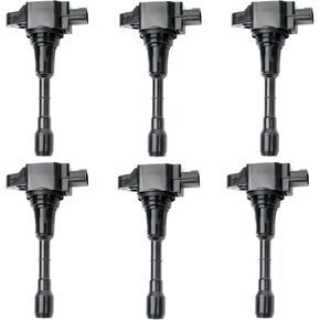 OYEAUTO Iridium Spark Plug Ignition Coil set of 6 UF550 Compatible with Nissan Infiniti Maxima Murano Pathfinder Quest Altima Q50 QX60 FX35 3.5L V6