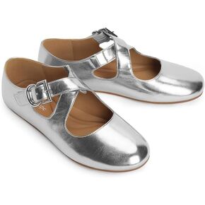 Modatope Womens Flats Shoes Ballet Flats Closed Round Toe Mary Jane Shoes for Women -Lightweight/Soft