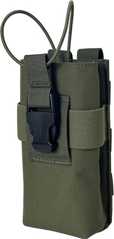 Radio Holster Walkie Talkie Pouch - 500D Nylon Molle System 3mm Bungee Storage Bag for Utility Tactical Belt Accessory Fits Standard Handset in Saudi Arabia