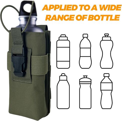 Radio Holster Walkie Talkie Pouch - 500D Nylon Molle System 3mm Bungee Storage Bag for Utility Tactical Belt Accessory Fits Standard Handset in Saudi Arabia