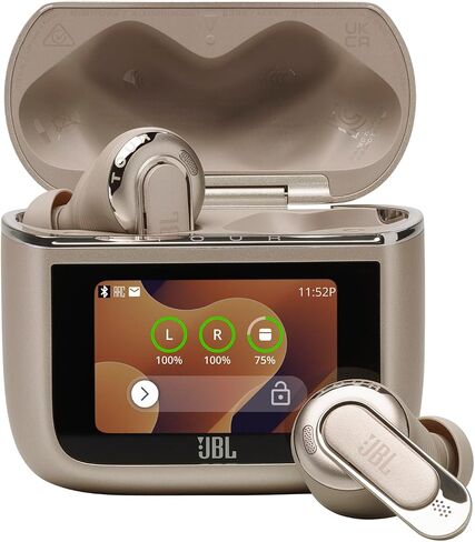 JBL Tour Pro 3 - سماعات أذن لاسلكية حقيقية مانعة للضوضاء مع حافظة شحن ذكية، صوت أسطوري احترافي مع محرك هجين مزدوج، صوت مكاني 360 مع تتبع الرأس (أسود) in Kuwait
