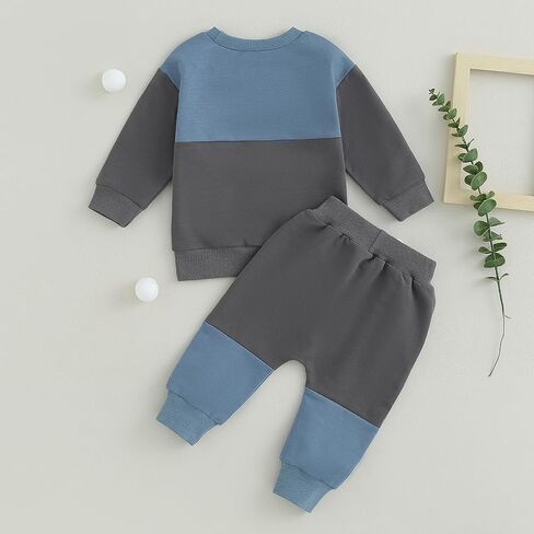 Newborn Baby Boy Clothes Set 2pcs Long Sleeve Top and Pants Suit Toddler Baby Fall Winter Clothes in Saudi Arabia