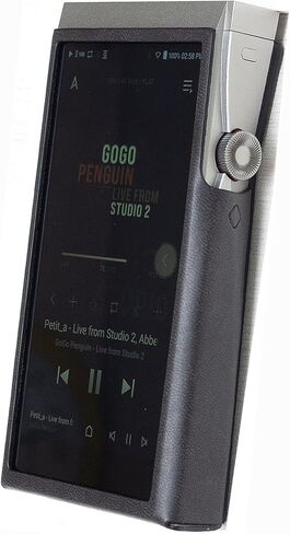 حافظة ميتري لهاتف Astell&Kern A&Futura SE180، حافظة جلدية مصنوعة يدويًا من جلد البولي يوريثان AK SE180 (كحلي) in Kuwait