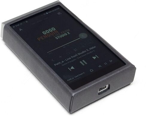 حافظة ميتري لهاتف Astell&Kern A&Futura SE180، حافظة جلدية مصنوعة يدويًا من جلد البولي يوريثان AK SE180 (كحلي) in Kuwait