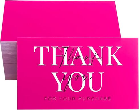 RXBC2011 Thank You for Your Purchase Cards Package Insert for online business E-commerce Pack of 100 Black in Saudi Arabia