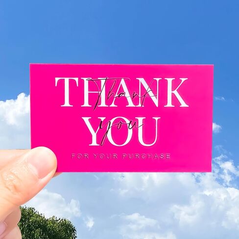 RXBC2011 Thank You for Your Purchase Cards Package Insert for online business E-commerce Pack of 100 Black in Saudi Arabia