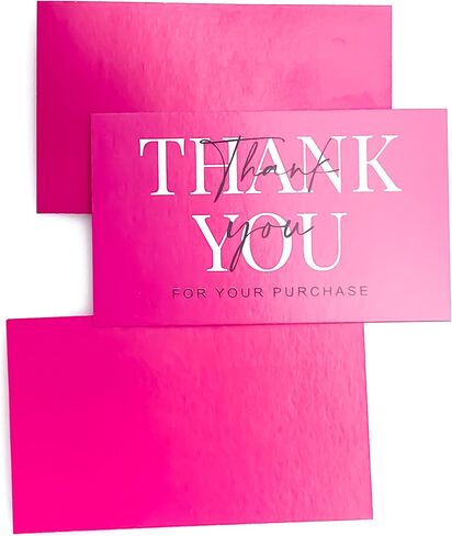 RXBC2011 Thank You for Your Purchase Cards Package Insert for online business E-commerce Pack of 100 Black in Saudi Arabia