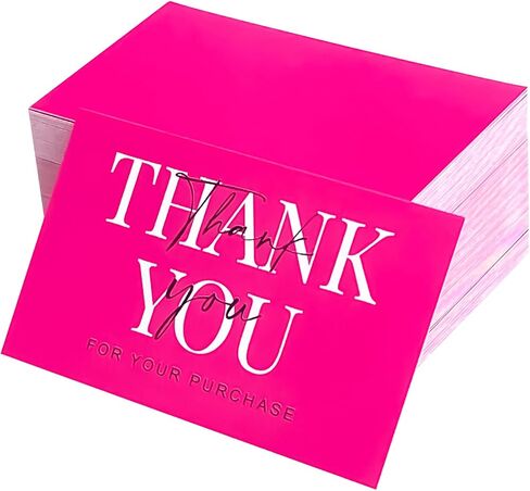 RXBC2011 Thank You for Your Purchase Cards Package Insert for online business E-commerce Pack of 100 Black in Saudi Arabia