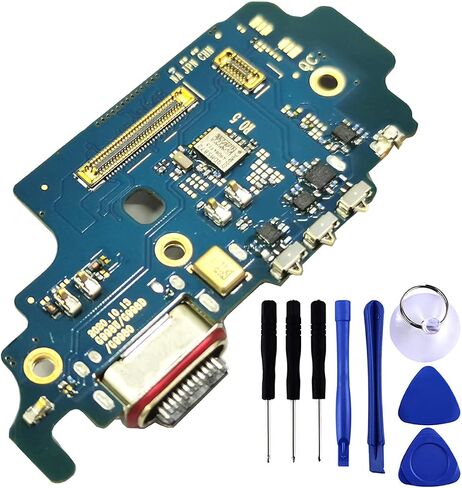 Galaxy S21 Ultra 5G USB Charging Port Flex Cable Replacement SM-G998U Type C Charger Dock Board Flex Cable Connector for Samsung S21 Ultra G998U Port Flex Cable Repair Part with Tools (SM-G998U) in Kuwait