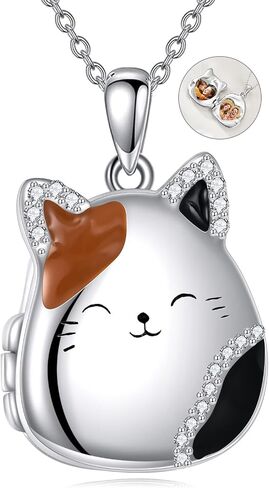 NIFUNAO Locket Pendant Necklace Sterling Silver Memory Photo That Holder Pictures Jewelry Gift Christmas Graduation Day in Saudi Arabia