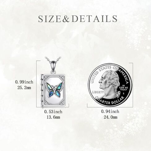 NIFUNAO Locket Pendant Necklace Sterling Silver Memory Photo That Holder Pictures Jewelry Gift Christmas Graduation Day in Kuwait