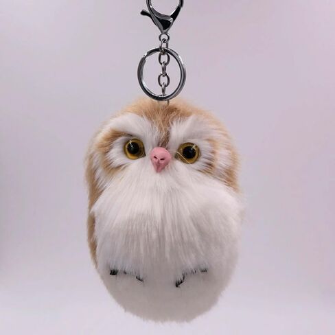 HXINFU Cute 6 inch Owl Plush Keychain Stuffed Animals Keyring Charm Handbag Pendant in Saudi Arabia