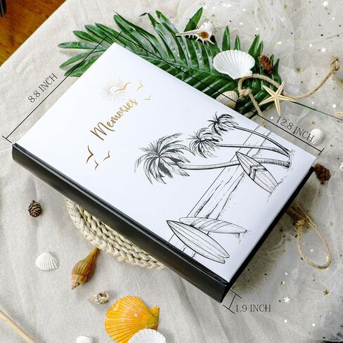 Holoary Photo Album 4x6 200 Photos Two Pictures Per Page, Memo Writing Area for Each Pocket, 200 Pockets 4"x6", Printed Book Cover Travel Design Natural Beach Vacation Honeymoon Memories in Saudi Arabia