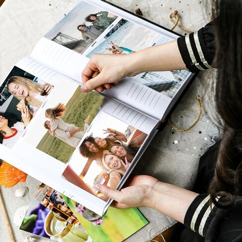 Holoary Photo Album 4x6 200 Photos Two Pictures Per Page, Memo Writing Area for Each Pocket, 200 Pockets 4"x6", Printed Book Cover Travel Design Natural Beach Vacation Honeymoon Memories in Saudi Arabia