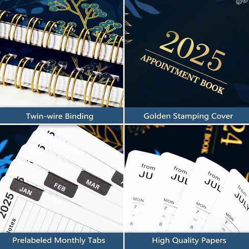 2024-2025 Appointment Book - Weekly Appointment Book 2024-2025, Jul 2024 - Jun 2025, 2024-2025 Planner, 8" x 10", Daily/Hourly Planner 2024-2025 wtih Tabs, Half Hour (30 Mins) Interval, Lay-Flat in Saudi Arabia