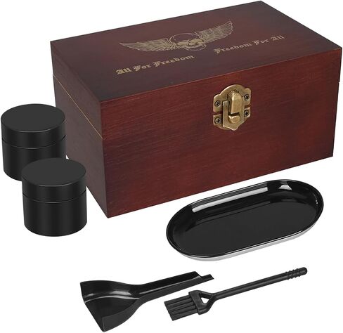 LANJEPMY Portable Vintage Bamboo Storage Box Tray Set with Hinged Lid Front Clasp, Decorative Box with All Accessories for Home, Great Gift Set in Saudi Arabia