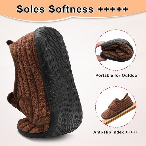 L-RUN Barefoot Womens Men Slippers Soft House Slippers for Women Indoor and Outdoor Slippers Adjustable Mens Home Shoes Lightweight Bedroom Slippers in Saudi Arabia